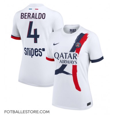 Paris Saint-Germain Lucas Beraldo #4 Bortedrakt Dame 2025-26 Kortermet Paris Saint-Germain Lucas Beraldo #4 Bortedrakt Dame 2025-26 Kortermet